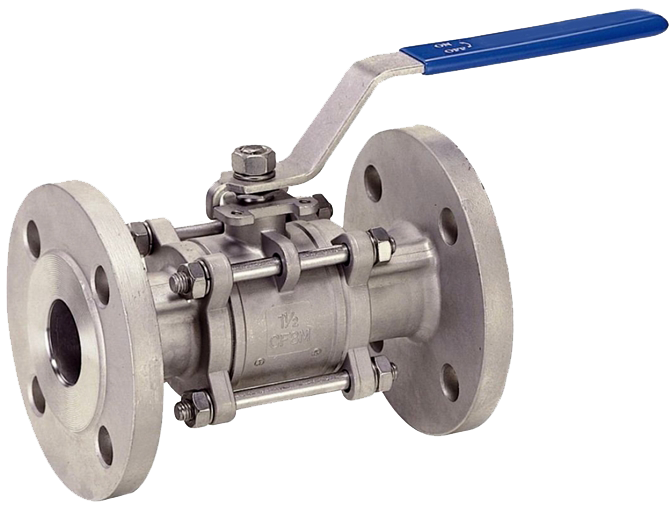 STAINLESS STEEL BALL VALVE FLANGED 3 PARTS • DIN PN 16